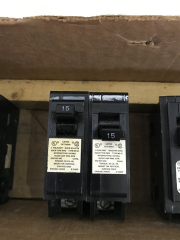 CROUSE-HINDS MP115 1POLE 15 AMP LOT OF 2
