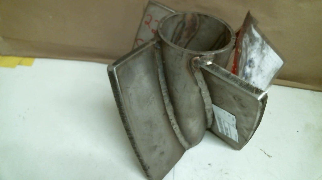 3-1/2" ID X 9-1/2" OD X 8-1/2 OAL 22-1/2° PITCH, STAINLESS BURNER SPREADER