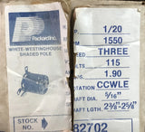 PACKARD 82702 SHADED POLE MOTOR 1/20HP 1550RPM 3SPD 115V 1.90AMP