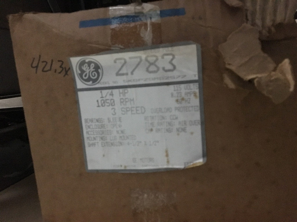 GENERAL ELECTRIC 2783 MTR 60HZ 1/4HP 1PH 115V 1050RPM