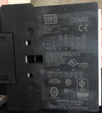 WEG CWM40-00-30V47 Contactr, 3-P N/O, 480VAC, 40A No A C B INC 15HP230V/30HP460V