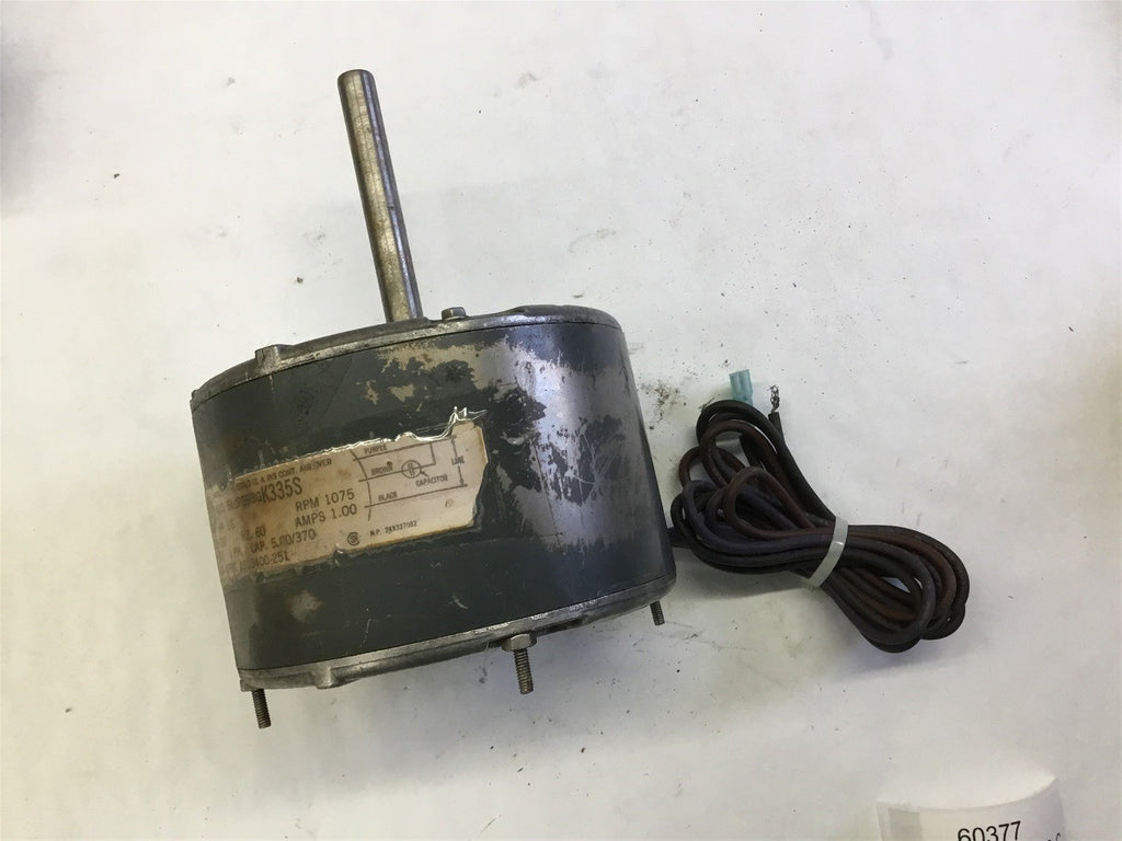 GE 5KCP39BG5335S 1/6 HP, 208-230V, 1075 RPM SINGLE PHASE AIR OVER MOTOR 1.00 AMP