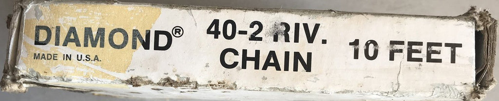 DIAMOND #40-2 RIVETED CHAIN 10FT 3.06m NIB