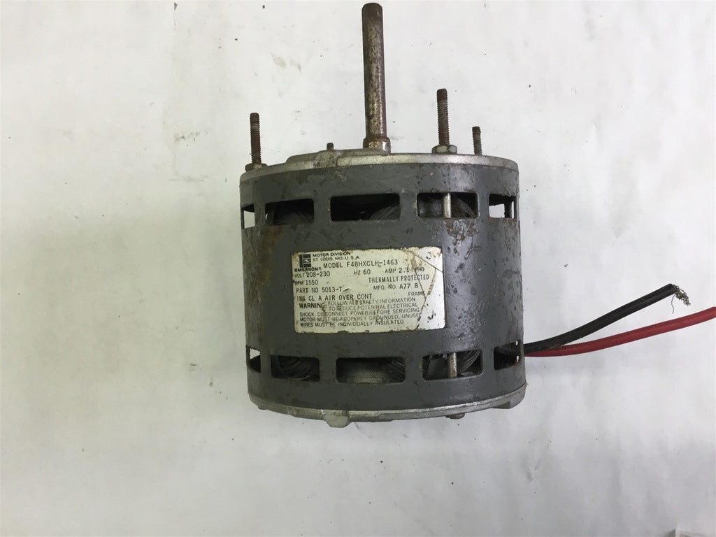 EMERSON F48HXCLH-1463 2.1 AMP HVAC MOTOR 208-230 V, 1550 RPM, SINGLE PHASE