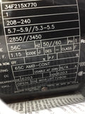 BALDOR 34F215X770 1 HP AC MOTOR 208/240 VOLTS, 3450 RPM, 2P, 56C FRAME