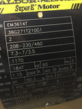 BALDOR EM3614T 2 HP AC MOTOR 208-230/460 VOLTS, 1170 RPM, 6P, 184T FRAME