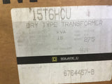 SQUARE D 15T6HCU 15 KVA TRANSFORMER 480 PRI 240 SEC 3 PHASE