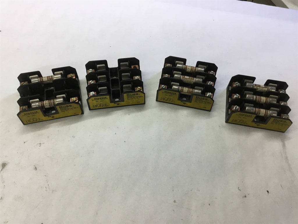 LOT OF 4-- BUSS BM6033B FUS BLOCKS 30 AMP 600 VOLTS