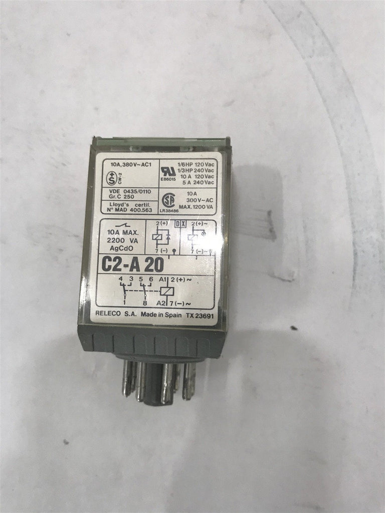 Releco C2-A-20 Series MR-C Relay LOT OF 2