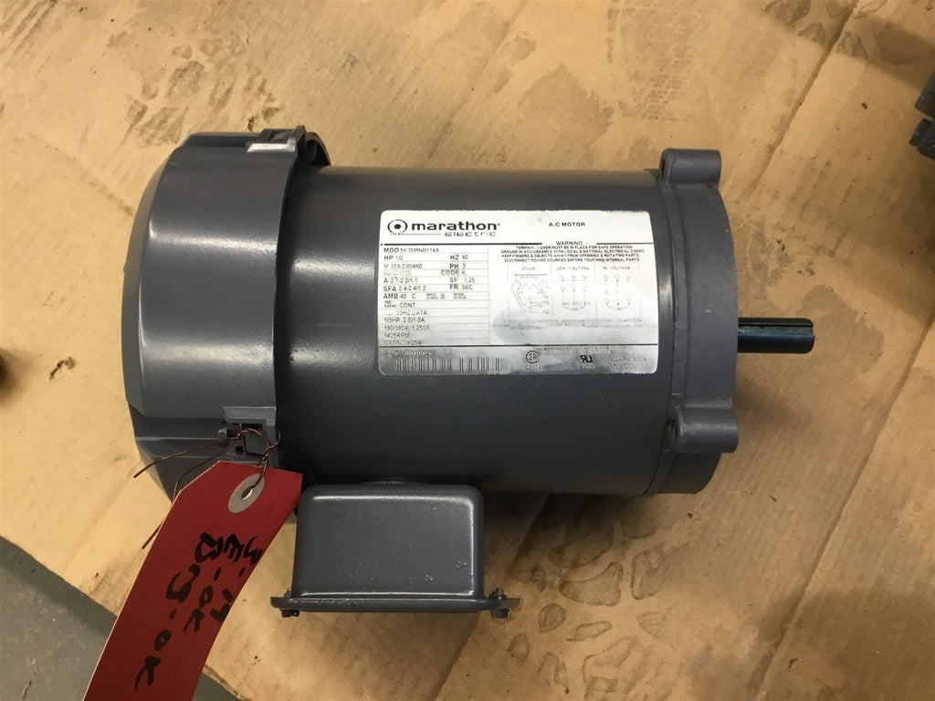 GE 5K35MNB114A 1/2 HP AC MOTOR 208-230/460 VOLTS, 1725 RPM 4P, 56C FRAME