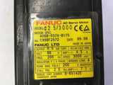 FANUC A06B-0374-B175 AC SERVO MOTOR 0.5 KW 66 VOLTS, 4.5 AMP, 200 HZ, 3000 RPM