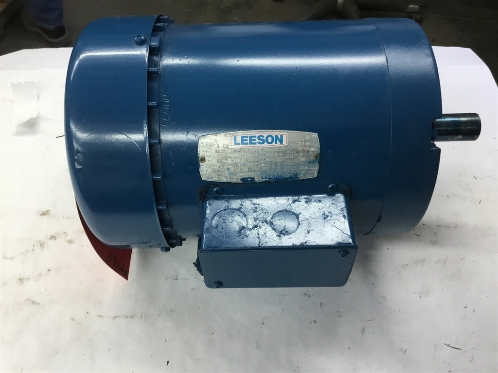 LEESON 130456.00 5 HP AC MOTOR 208-230-460 VOLTS, 1740 RPM, 4P, 184T FRAME