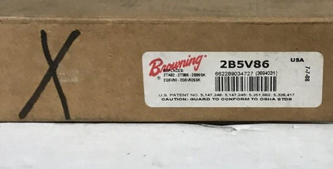 Browning 2B5V86 Split Taper Sheave 2 Groove, A B or 5V Belt Uses B Bushing