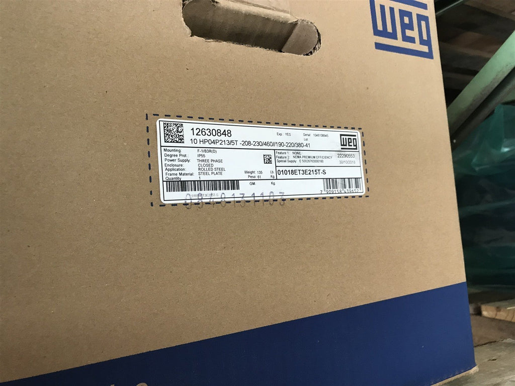 WEG 12630848 10HP 208-230/460//190-220/380V 3PH