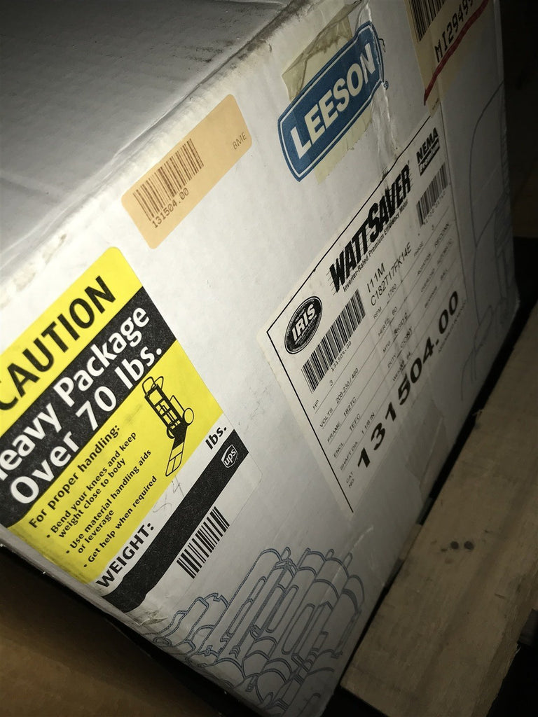 LEESON 131504.00 3HP 1770RPM 182TEFC 3PH 60HZ WATTSAVER MOTOR