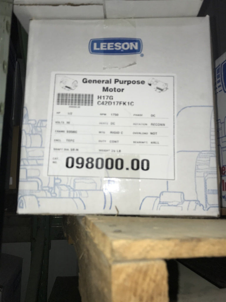 LEESON 098000.00 1/2HP 1750RPM 56C TEFC 90V