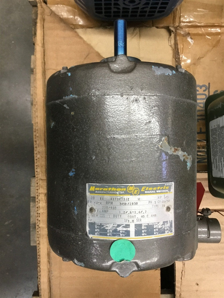 MARATHON 8A48T34T31E 1/3 HP AC MOTOR 230/460 VOLTS, 3450 RPM 2P, 48-4 FRAME