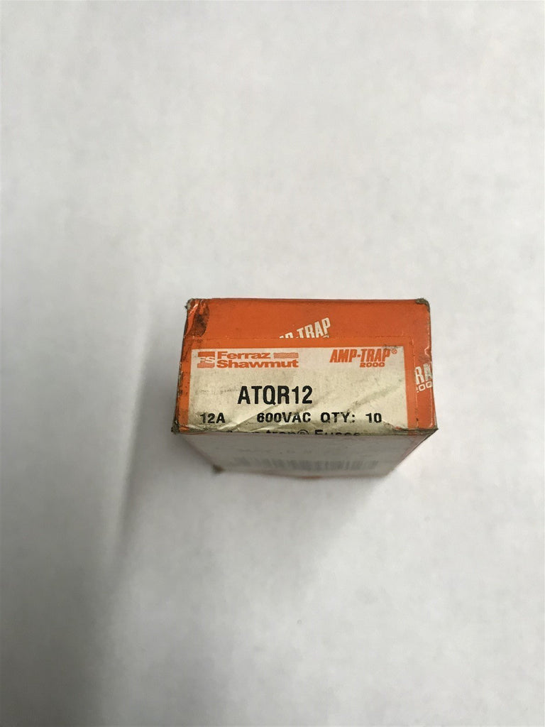 SHAWMUT/FERRZAZ/MERSEN CLASS CC FUSE ATQR12, 12A, 600VAC LOT OF 10
