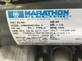 MARATHON 5ZN56B34D150A 1 1/2 HP AC MOTOR 115/208-230 VOLTS, 3450 RPM, 2P,