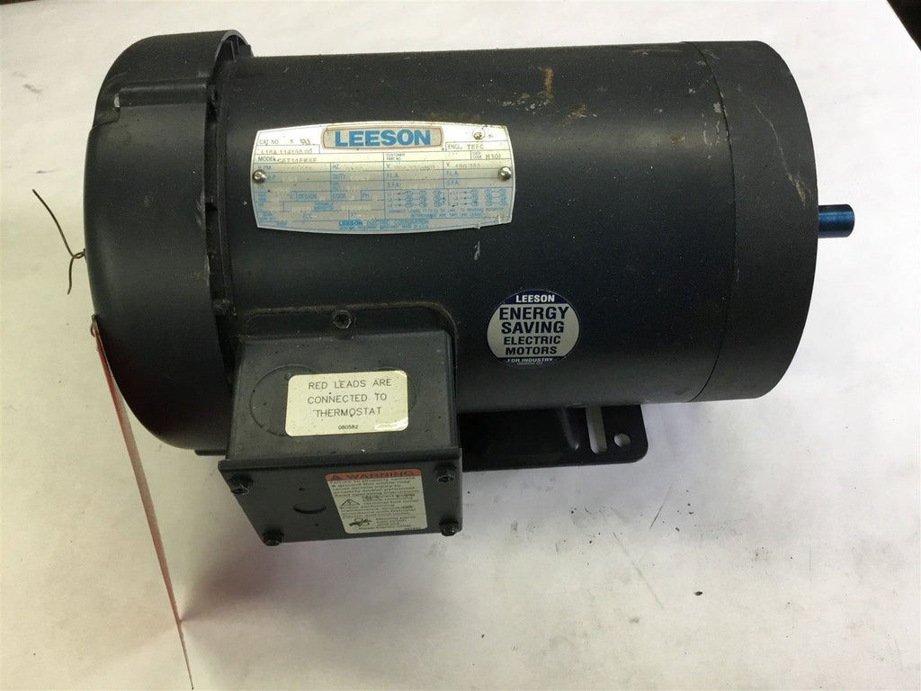LEESON L18A114198.00 1.5 HP AC MOTOR 208-230/460 VOLTS, 1140 RPM, 6P, 56HC FRAME