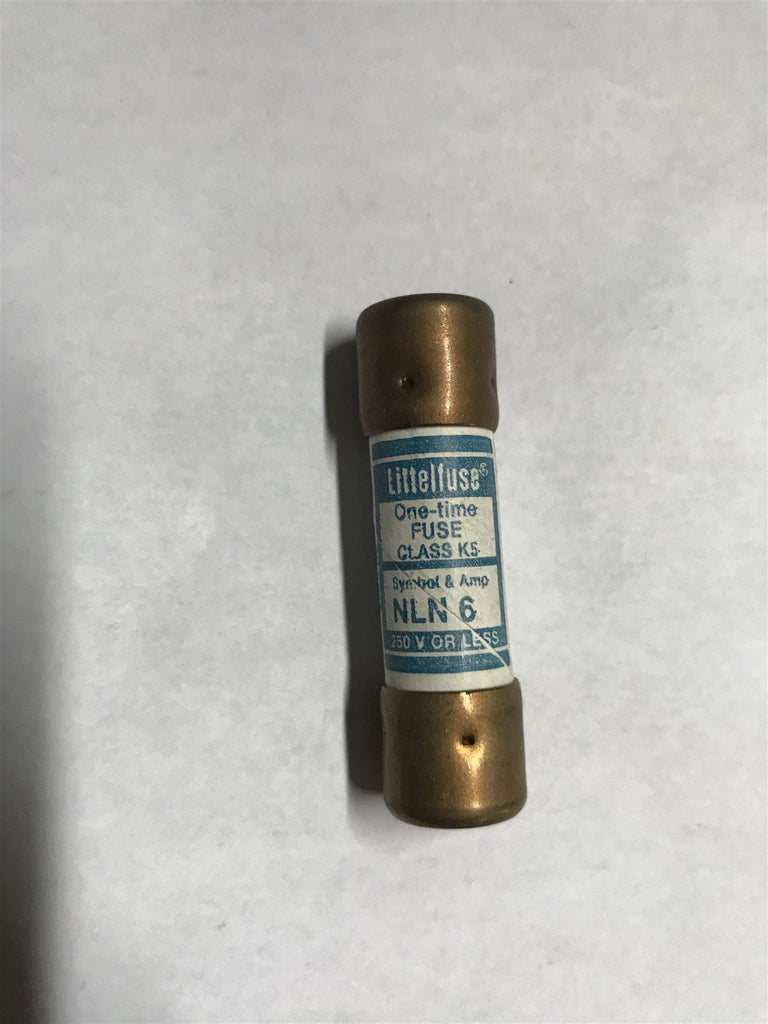 LITTELFUSE NLN 6 Amp 250V Fuses Lot of 6