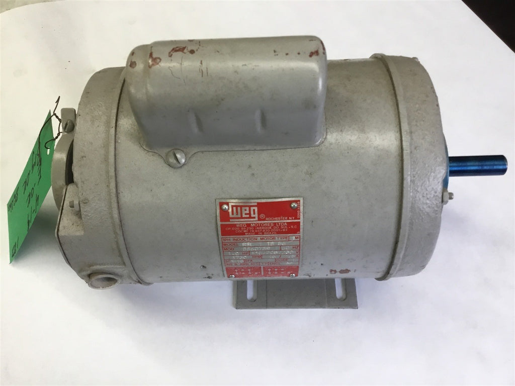 WEG RBL11856 1 HP AC MOTOR 115/208/230 VOLTS, 1730 RPM, 4P, SINGLE PHASE