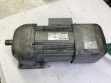 MITSHUBISHI 0.4 KW 4P 3 PHASE GEARED MOTOR GM-SB 1:10 GEAR RATIO 200 VOLT