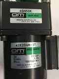 ORIENTAL MOTOR 4IK25GN-ST W/ 4GN50K GEAR HEAD 25 WATT 200/220 V 1300/1600 RPM