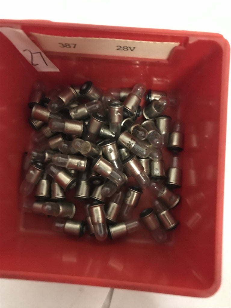 387 28V LOT OF 62 BULBS
