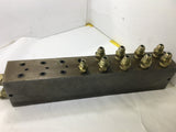HYDRAULIC MANIFOLD WITH FITTINGS AS PICTURED--NO DATA PLATE