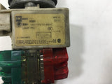 SQUARE D 9001 KMQ SELECTOR SWITCH W/ CONTACT BLOCKS AS PICTURED 110-120 VOLT