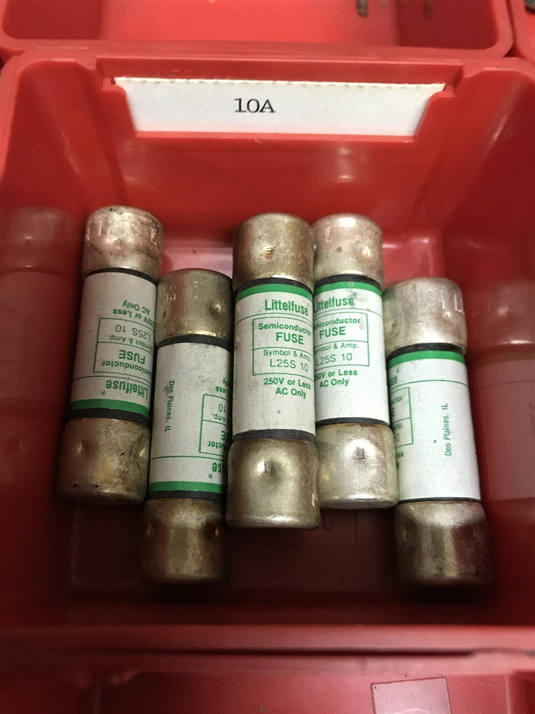 LITTELFUSE L25S 10 LOT OF 5 FUSES
