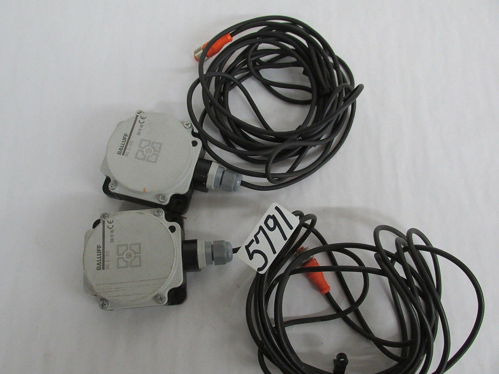 2 Balluff Control W/4 Pin Female Plug -  Bis C-315  0619Hu  - Used