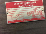 GENERAL ELECTRIC 9T22B4312 7 1/2 KVA SINGLE PHASE TRANSFORMER 240 480 PRI V