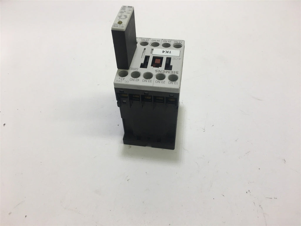 SIEMENS 3RH1140-1BB40 CONTACTOR 24V DC COIL 10A 600 VOLTS