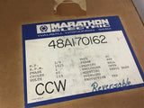 MARATHON 48A17O162 1/6 HP AC MOTOR 115 VOLTS 1625 RPM SINGLE PHASE 48Y FRAME