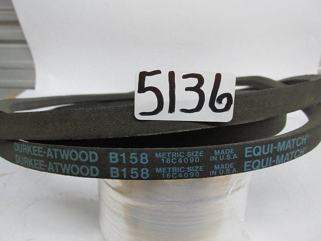 Durkee Atwood B-158 V-Belts - Equi-Match - New