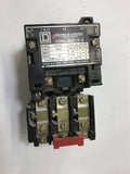 SQUARE D 8536 SB02 NEMA SIZE 0 STARTER 460V @ 5 HP 120 VOLT COIL