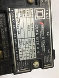 SQUARE D 8536 SB02 NEMA SIZE 0 STARTER 460V @ 5 HP 120 VOLT COIL