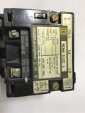 SQUARE D 8536 SC03 NEMA SIZE 1 STARTER 460 V @10 HP 120 VOLT COIL