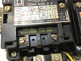 SQUARE D 8502 SB02 NEMA SIZE 0 STARTER 460 V @ 5 HP 120 V COIL