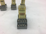 Idec RY4S Relay with BAse 120 Vac Lot of 4