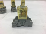 Idec RY4S Relay with BAse 120 Vac Lot of 4