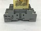 Idec RY4S Relay with BAse 120 Vac Lot of 4