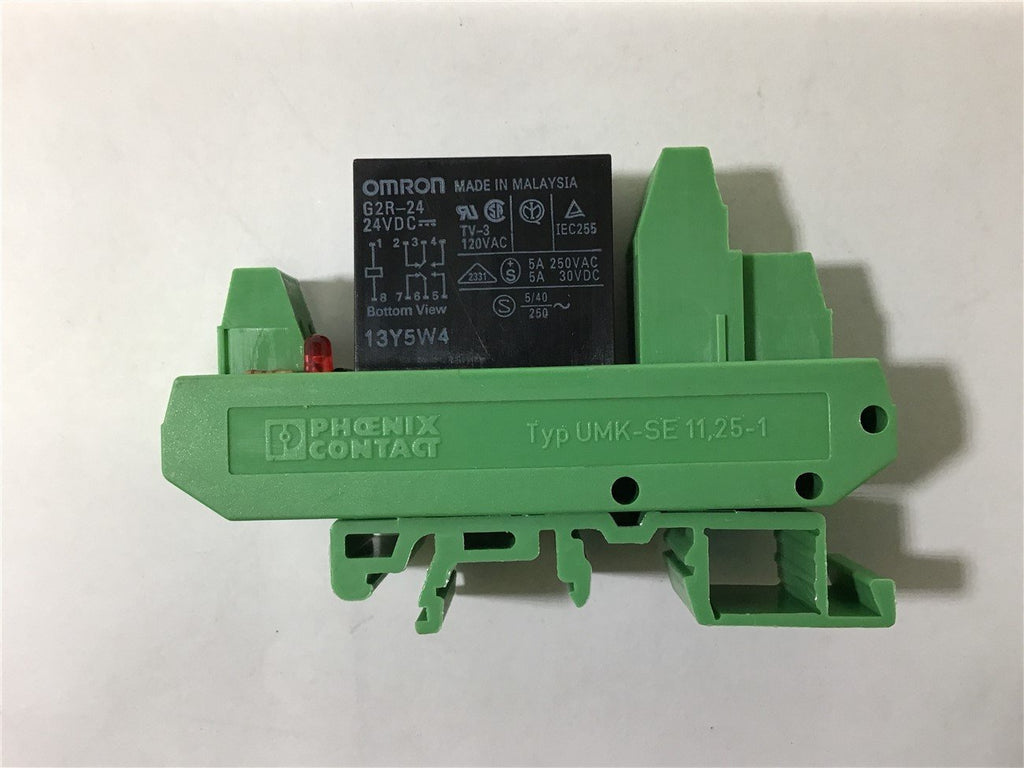 PHOENIX CONTACAT TYP UMK-SE 11,25-1 W/ OMRON G2R-24 24 VDC