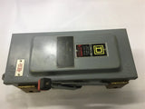 SQUARE D HU361AWK HEAVY DUTY SAFETY SWITCH 30AMP 600V AC 30HP MAX 3PH SER E1