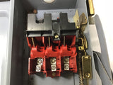 SQUARE D HU361AWK HEAVY DUTY SAFETY SWITCH 30AMP 600V AC 30HP MAX 3PH SER E1