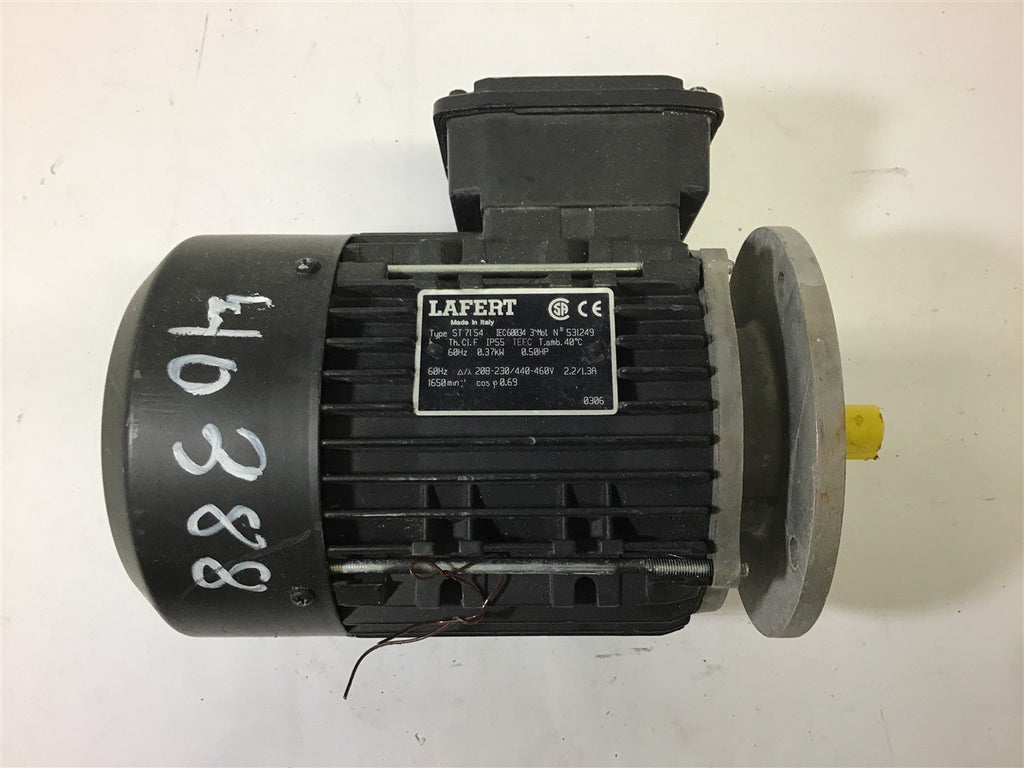 LAFERT ST71SF 0.50 HP MOTOR 208-230/440-460V 60 HZ 1650 RPM