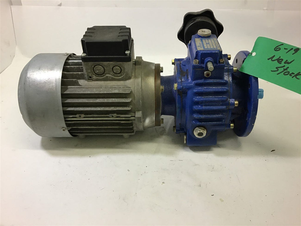 MOTOVARIO 0.48 KW 3 PHASE GEARMOTOR 460 VOLTS 60 HZ 1690 RPM B5 MOPUNTIN