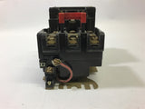 SQUARE D 8536 SB02 NEMA SIZE 0 STARTER 5 HP 460 VOLTS, 120 VOLT COIL STARTER
